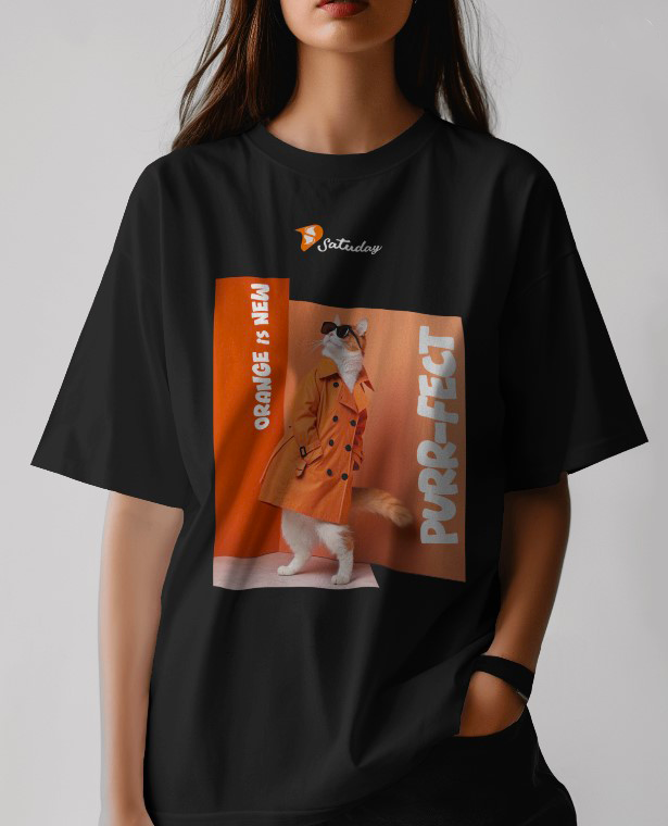 Orange Is New PURR-FECT Oversized Tee