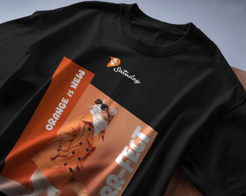 Orange PURR-FECT Oversized Tee